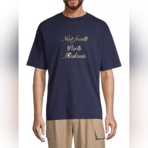Drôle de Monsieur Not From Paris Madame Floral-Embroidered T-Shirt